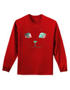 Adorable Space Cat Adult Long Sleeve Dark T-Shirt-TooLoud-Red-Small-Davson Sales