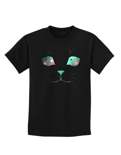 Adorable Space Cat Childrens Dark T-Shirt-Childrens T-Shirt-TooLoud-Black-X-Small-Davson Sales