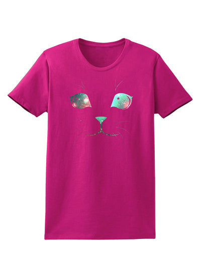 Adorable Space Cat Womens Dark T-Shirt-TooLoud-Hot-Pink-Small-Davson Sales