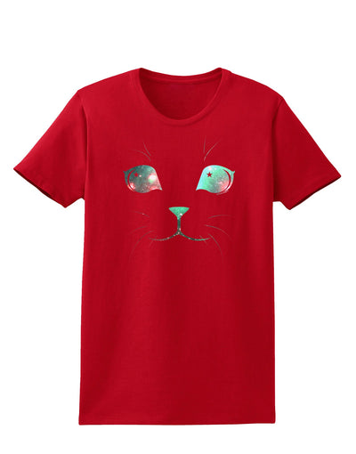 Adorable Space Cat Womens Dark T-Shirt-TooLoud-Red-X-Small-Davson Sales