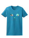 Adorable Space Cat Womens Dark T-Shirt-TooLoud-Turquoise-X-Small-Davson Sales