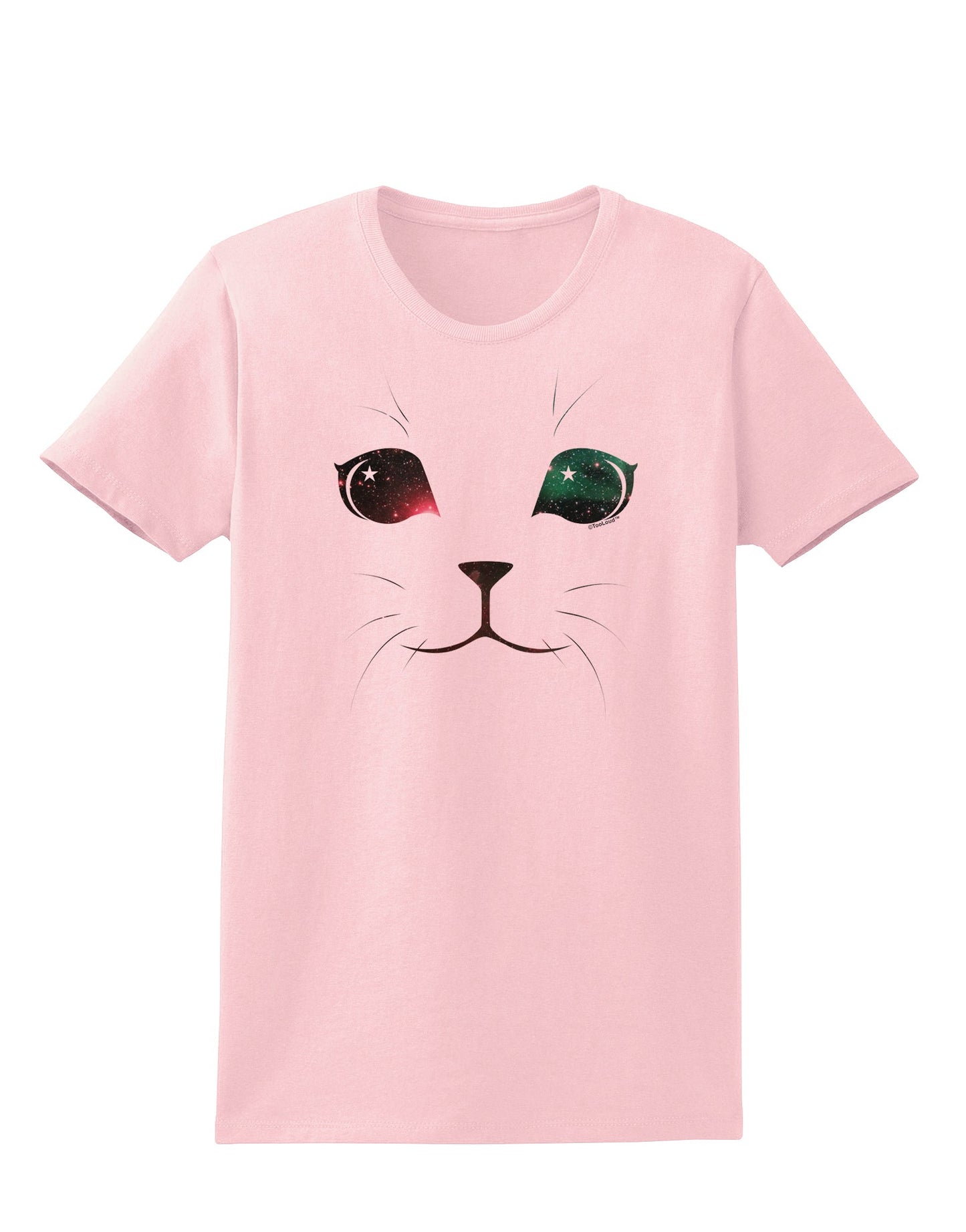 Adorable Space Cat Womens T-Shirt-Womens T-Shirt-TooLoud-PalePink-X-Small-Davson Sales