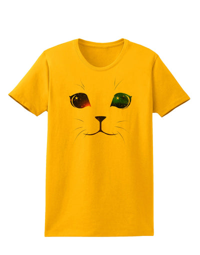 Adorable Space Cat Womens T-Shirt-Womens T-Shirt-TooLoud-Gold-X-Small-Davson Sales