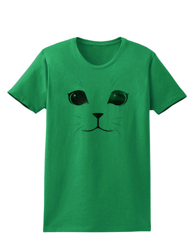 Adorable Space Cat Womens T-Shirt-Womens T-Shirt-TooLoud-Kelly-Green-X-Small-Davson Sales