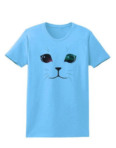 Adorable Space Cat Womens T-Shirt-Womens T-Shirt-TooLoud-Aquatic-Blue-X-Small-Davson Sales