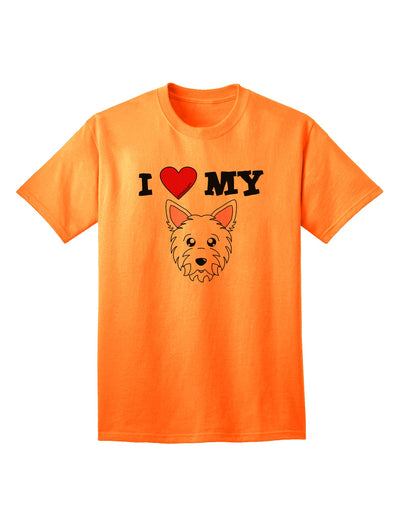 Adorable Westie Dog Adult T-Shirt - A Must-Have for Dog Lovers, by TooLoud-Mens T-shirts-TooLoud-Neon-Orange-Small-Davson Sales