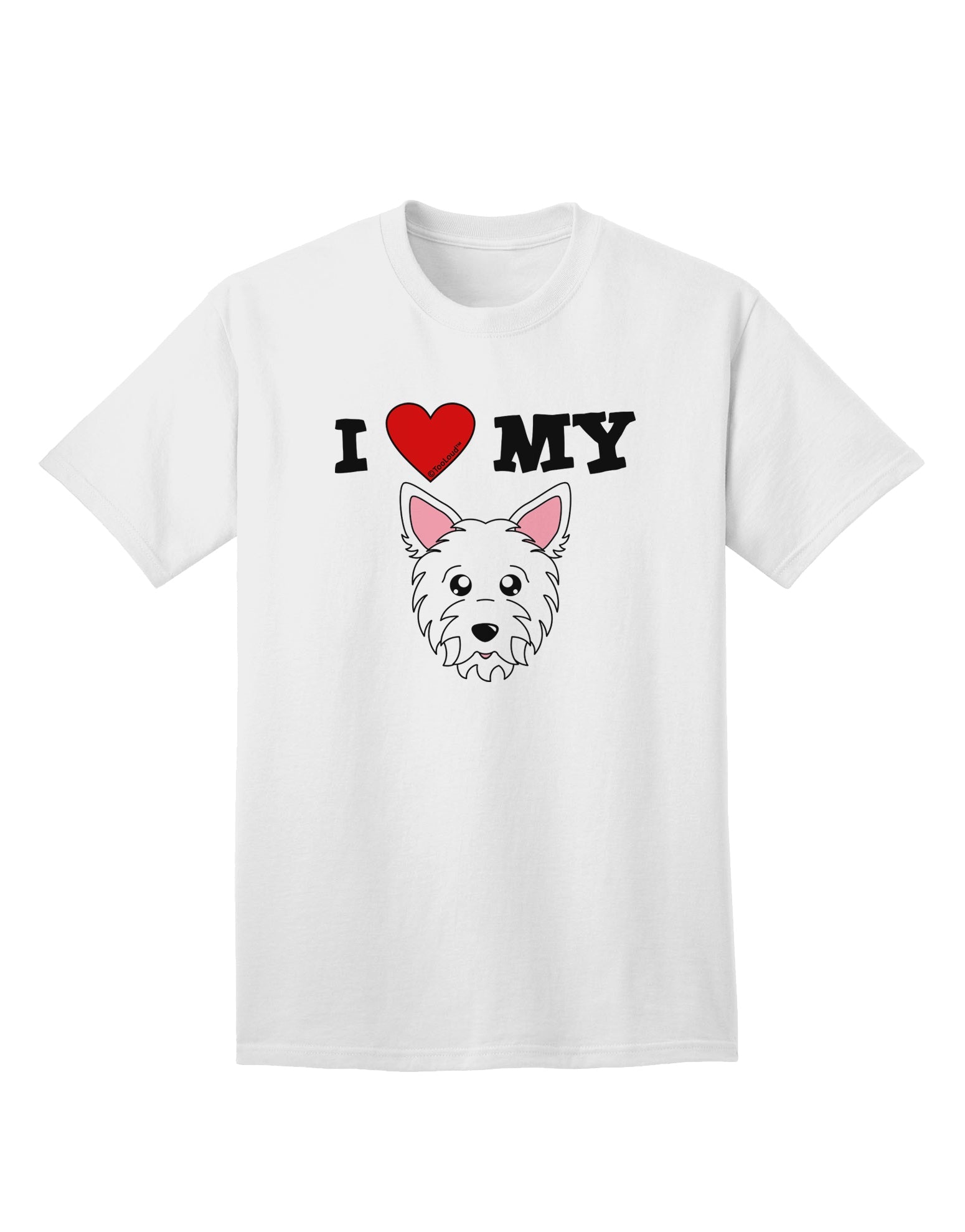 Adorable Westie Dog Adult T-Shirt - A Must-Have for Dog Lovers, by TooLoud-Mens T-shirts-TooLoud-White-Small-Davson Sales
