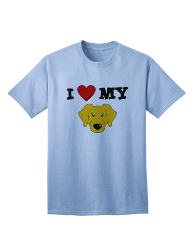 Adorable Yellow Labrador Retriever Adult T-Shirt - A Must-Have for Dog Lovers, by TooLoud-Mens T-shirts-TooLoud-Light-Blue-Small-Davson Sales