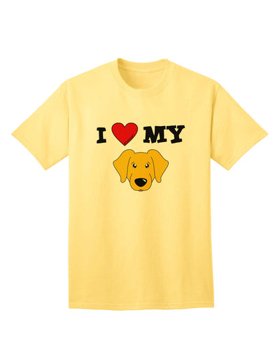 Adorable Yellow Labrador Retriever Adult T-Shirt - A Must-Have for Dog Lovers, by TooLoud-Mens T-shirts-TooLoud-Yellow-Small-Davson Sales