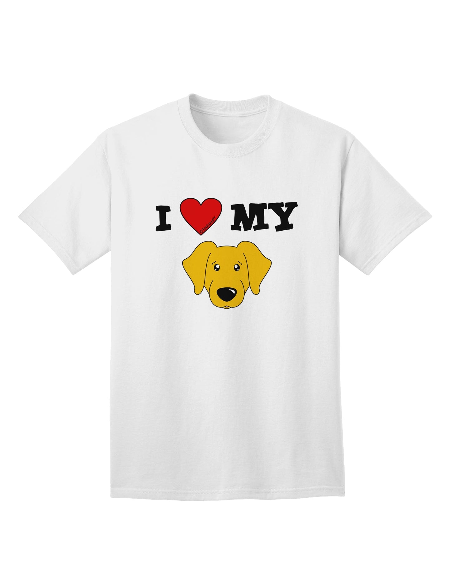 Adorable Yellow Labrador Retriever Adult T-Shirt - A Must-Have for Dog Lovers, by TooLoud-Mens T-shirts-TooLoud-White-Small-Davson Sales
