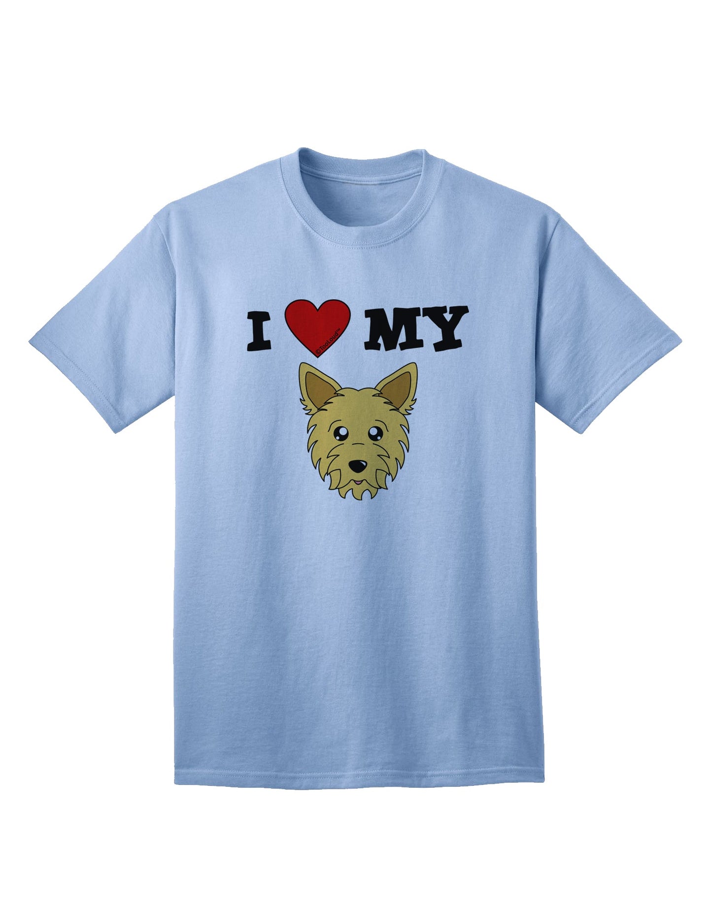 Adorable Yorkshire Terrier Yorkie Dog Adult T-Shirt - A Must-Have for Dog Lovers-Mens T-shirts-TooLoud-Light-Blue-Small-Davson Sales