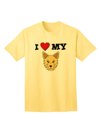 Adorable Yorkshire Terrier Yorkie Dog Adult T-Shirt - A Must-Have for Dog Lovers-Mens T-shirts-TooLoud-Yellow-Small-Davson Sales
