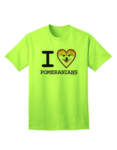 Adore Pomeranians: Premium Adult T-Shirt Collection-Mens T-shirts-TooLoud-Neon-Green-Small-Davson Sales