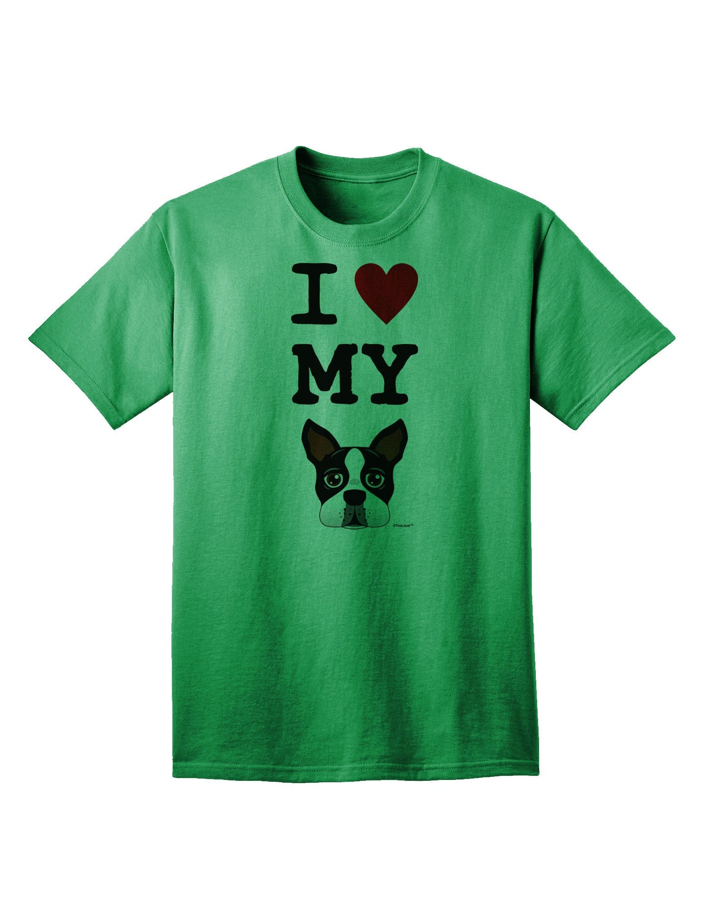 Adore Your Pet: I Heart My Boston Terrier - Premium Adult T-Shirt Collection-Mens T-shirts-TooLoud-Kelly-Green-Small-Davson Sales