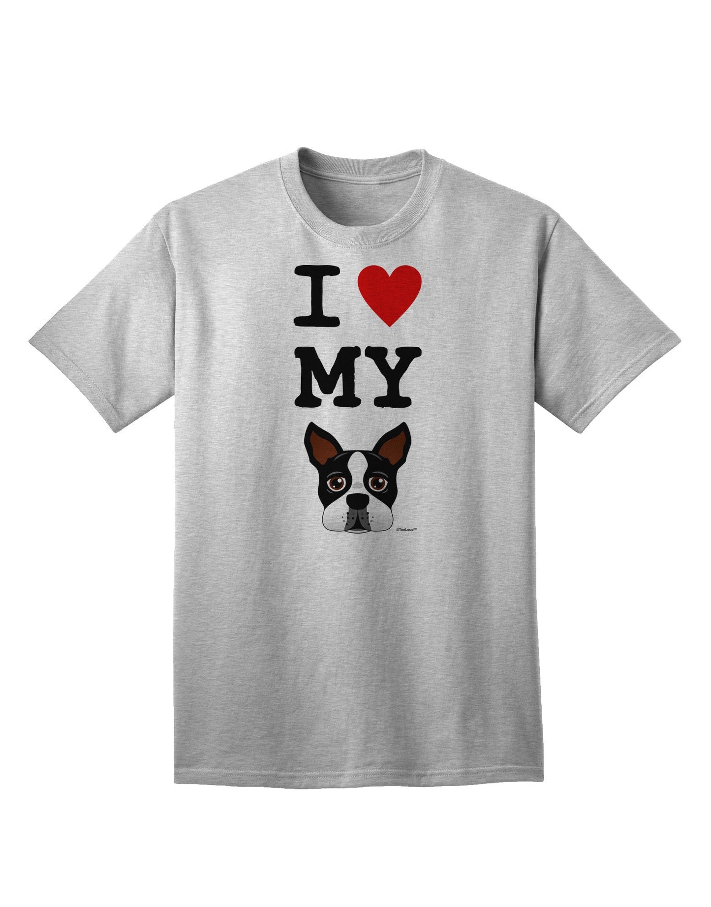 Adore Your Pet: I Heart My Boston Terrier - Premium Adult T-Shirt Collection-Mens T-shirts-TooLoud-AshGray-Small-Davson Sales