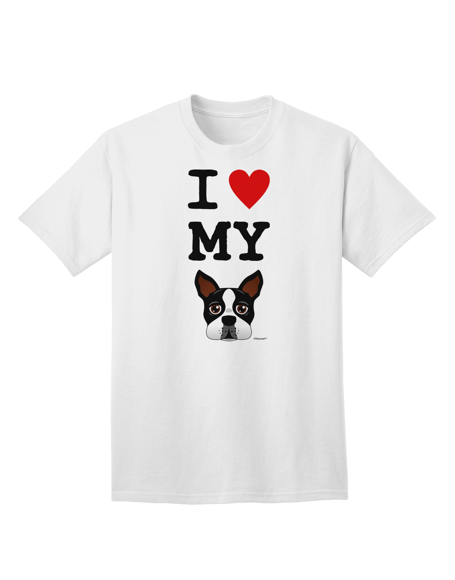 Adore Your Pet: I Heart My Boston Terrier - Premium Adult T-Shirt Collection-Mens T-shirts-TooLoud-White-Small-Davson Sales