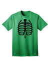 Adult Halloween T-Shirt: Black Skeleton Ribcage Design with a Vibrant Pink Heart Accent-Mens T-shirts-TooLoud-Kelly-Green-Small-Davson Sales