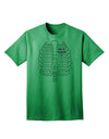 Adult Halloween T-Shirt: Skeleton Ribcage Design with a Touch of Pink Heart-Mens T-shirts-TooLoud-Kelly-Green-Small-Davson Sales