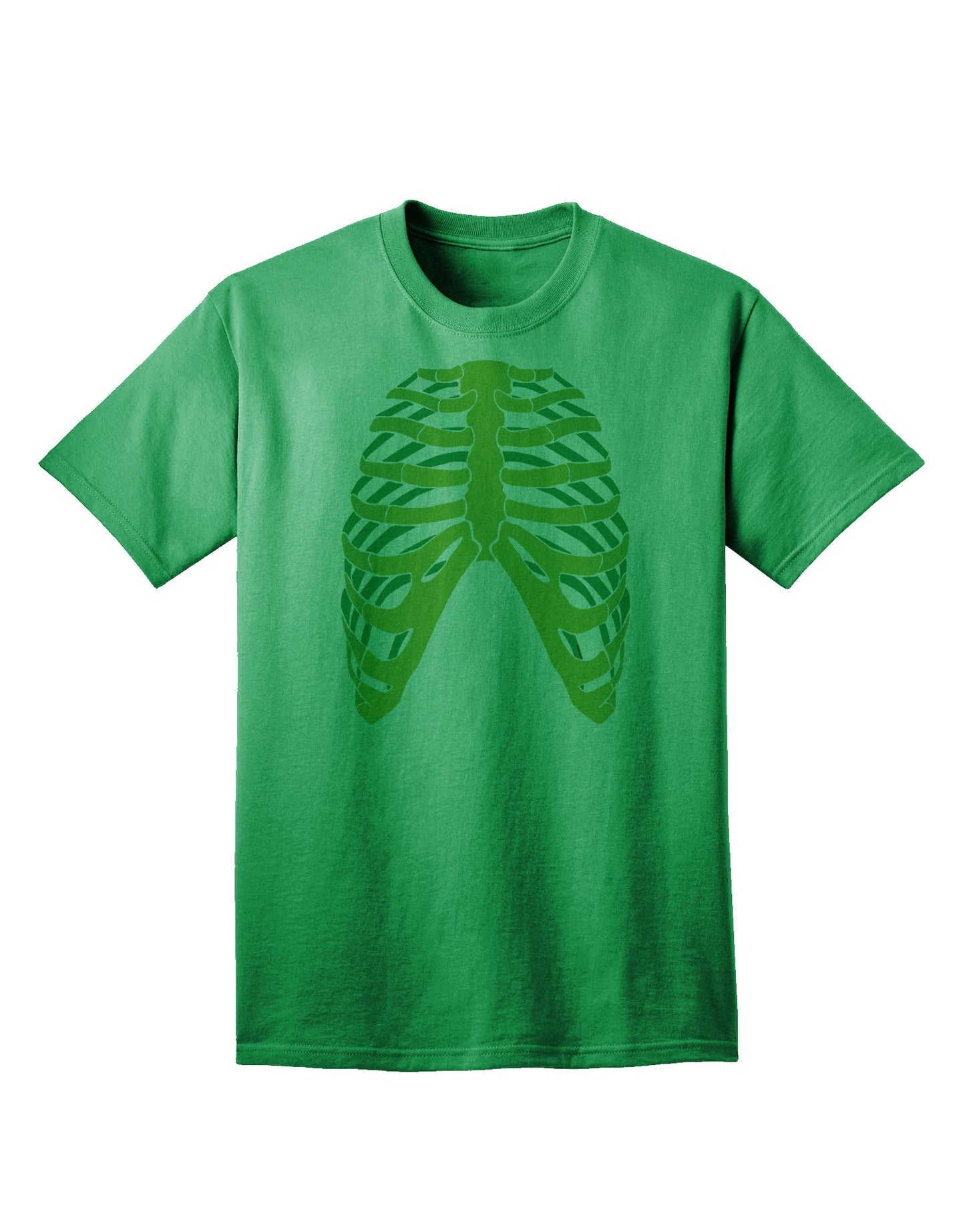 Adult Human Green Skeleton Bones Ribcage T-Shirt - A Unique Statement in Eco-Friendly Fashion-Mens T-shirts-TooLoud-Kelly-Green-Small-Davson Sales