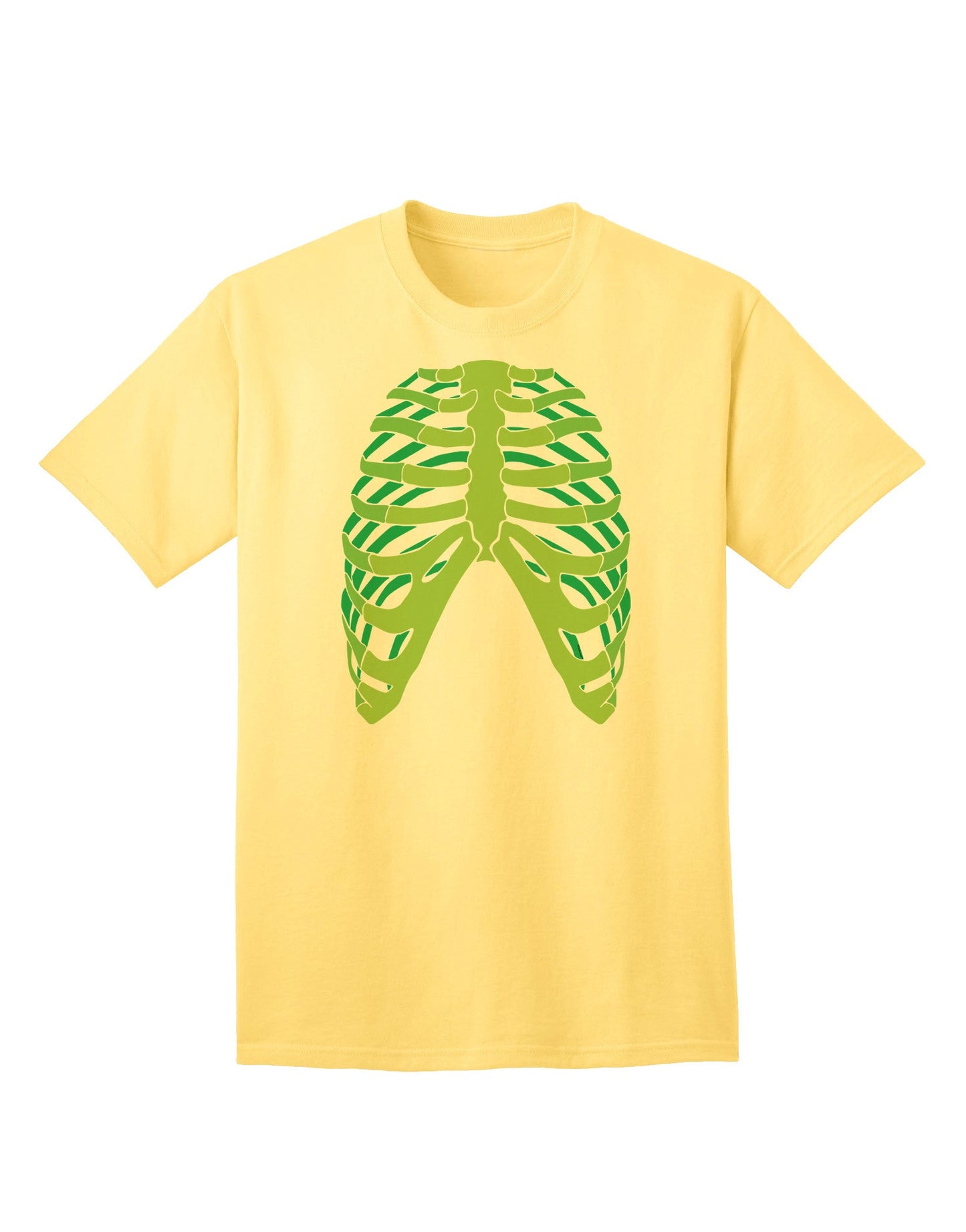 Adult Human Green Skeleton Bones Ribcage T-Shirt - A Unique Statement in Eco-Friendly Fashion-Mens T-shirts-TooLoud-Yellow-Small-Davson Sales