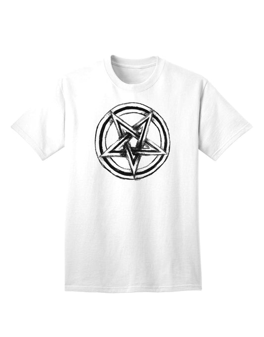 Adult Inverted Pentagram T-Shirt: Embrace the Death Metal Star Aesthetic-Mens T-shirts-TooLoud-White-Small-Davson Sales