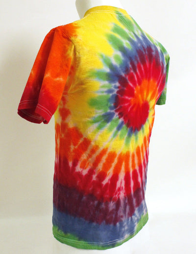 Adult Rainbow Tie Dye Spiral T-Shirt - Vibrant & Trendy Ecommerce Collection-Mens T-shirts-NDS Wear-Rainbow-Spiral-Small-Davson Sales