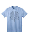 Adult Skeleton Ribcage T-Shirt: A Halloween Essential-Mens T-shirts-TooLoud-Light-Blue-Small-Davson Sales