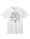 Adult Skeleton Ribcage T-Shirt: A Halloween Essential-Mens T-shirts-TooLoud-White-Small-Davson Sales