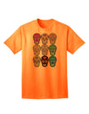 Adult T-Shirt Collection: Dia de los Muertos Calaveras Sugar Skulls - A Unique Blend of Tradition and Style-Mens T-shirts-TooLoud-Neon-Orange-Small-Davson Sales