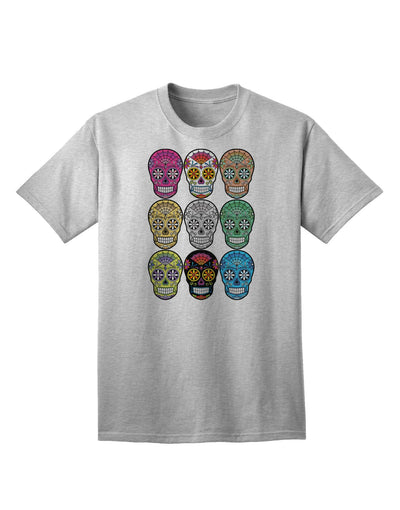 Adult T-Shirt Collection: Dia de los Muertos Calaveras Sugar Skulls - A Unique Blend of Tradition and Style-Mens T-shirts-TooLoud-AshGray-Small-Davson Sales