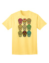 Adult T-Shirt Collection: Dia de los Muertos Calaveras Sugar Skulls - A Unique Blend of Tradition and Style-Mens T-shirts-TooLoud-Yellow-Small-Davson Sales