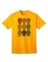 Adult T-Shirt Collection: Dia de los Muertos Calaveras Sugar Skulls - A Unique Blend of Tradition and Style-Mens T-shirts-TooLoud-Gold-Small-Davson Sales