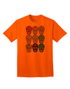 Adult T-Shirt Collection: Dia de los Muertos Calaveras Sugar Skulls - A Unique Blend of Tradition and Style-Mens T-shirts-TooLoud-Orange-Small-Davson Sales