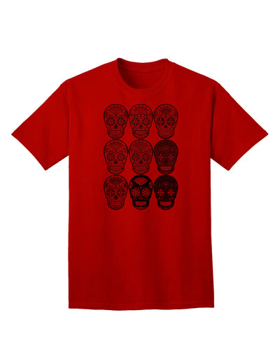 Adult T-Shirt Collection: Dia de los Muertos Calaveras Sugar Skulls - A Unique Blend of Tradition and Style-Mens T-shirts-TooLoud-Red-Small-Davson Sales