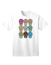 Adult T-Shirt Collection: Dia de los Muertos Calaveras Sugar Skulls - A Unique Blend of Tradition and Style-Mens T-shirts-TooLoud-White-Small-Davson Sales