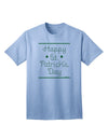 Adult T-Shirt Collection: Happy St. Patrick's Day Clovers - Celebrate in Style-Mens T-shirts-TooLoud-Light-Blue-Small-Davson Sales