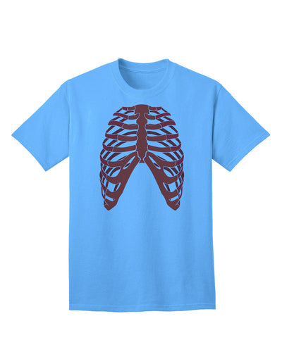 Adult T-Shirt Collection: Human Red Skeleton Bones Ribcage - A Unique Fashion Statement-Mens T-shirts-TooLoud-Aquatic-Blue-Small-Davson Sales