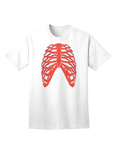 Adult T-Shirt Collection: Human Red Skeleton Bones Ribcage - A Unique Fashion Statement-Mens T-shirts-TooLoud-White-Small-Davson Sales