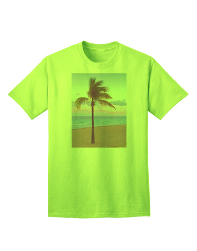 Adult T-Shirt Collection: Palm Tree Beach Filter - A Tropical Style Statement-Mens T-shirts-TooLoud-Neon-Green-Small-Davson Sales