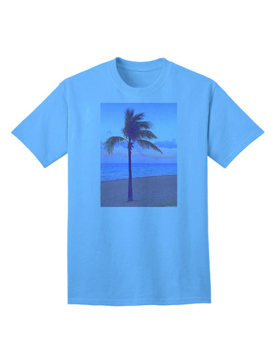 Adult T-Shirt Collection: Palm Tree Beach Filter - A Tropical Style Statement-Mens T-shirts-TooLoud-Aquatic-Blue-Small-Davson Sales