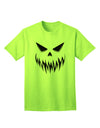 Adult T-Shirt Collection: Scary Evil Jack O' Lantern Pumpkin Face - A Spooky Ecommerce Exclusive-Mens T-shirts-TooLoud-Neon-Green-Small-Davson Sales