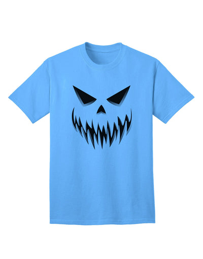 Adult T-Shirt Collection: Scary Evil Jack O' Lantern Pumpkin Face - A Spooky Ecommerce Exclusive-Mens T-shirts-TooLoud-Aquatic-Blue-Small-Davson Sales