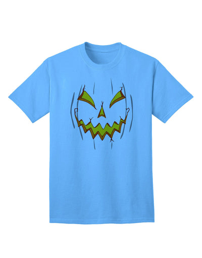 Adult T-Shirt Collection: Scary Glow Evil Jack O Lantern Pumpkin - A Spooky Ecommerce Exclusive-Mens T-shirts-TooLoud-Aquatic-Blue-Small-Davson Sales