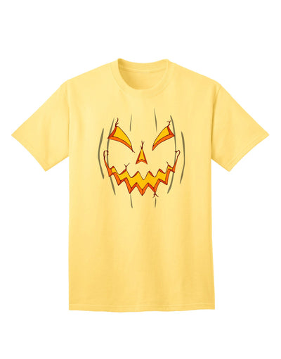 Adult T-Shirt Collection: Scary Glow Evil Jack O Lantern Pumpkin - A Spooky Ecommerce Exclusive-Mens T-shirts-TooLoud-Yellow-Small-Davson Sales