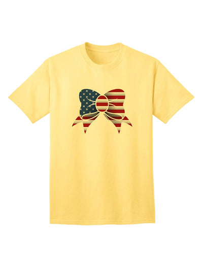 Adult T-Shirt Collection: The Patriotic Bow - Express Your National Pride-Mens T-shirts-TooLoud-Yellow-Small-Davson Sales