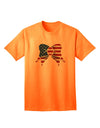 Adult T-Shirt Collection: The Patriotic Bow - Express Your National Pride-Mens T-shirts-TooLoud-Neon-Orange-Small-Davson Sales