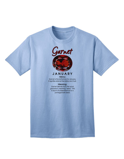 Adult T-Shirt Featuring Authentic Birthstone Garnet Design-Mens T-shirts-TooLoud-Light-Blue-Small-Davson Sales