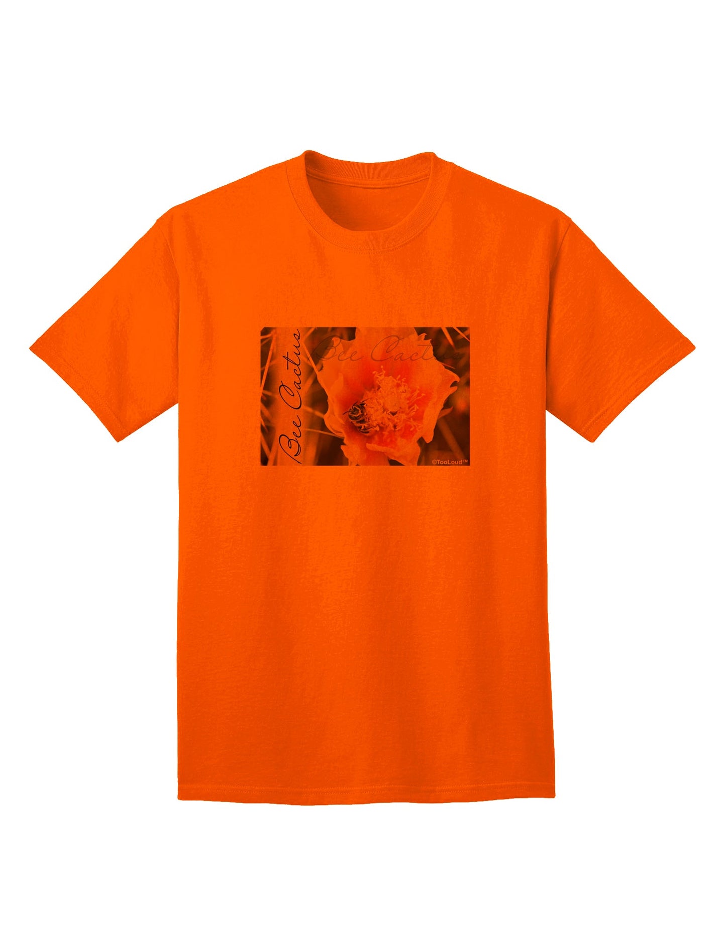 Adult T-Shirt Featuring Bee Cactus Design with Text Detailing-Mens T-shirts-TooLoud-Orange-Small-Davson Sales