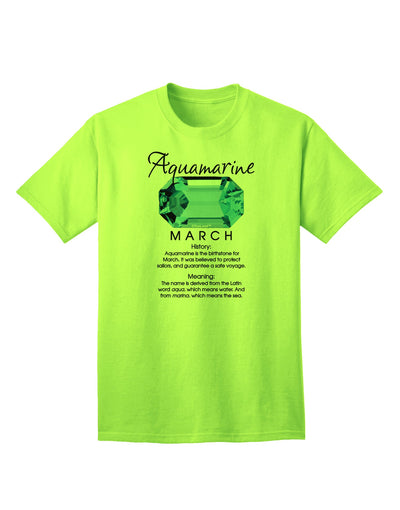 Adult T-Shirt Featuring Birthstone Aquamarine - A Unique Fashion Statement-Mens T-shirts-TooLoud-Neon-Green-Small-Davson Sales