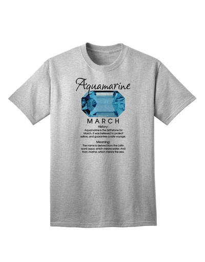 Adult T-Shirt Featuring Birthstone Aquamarine - A Unique Fashion Statement-Mens T-shirts-TooLoud-AshGray-Small-Davson Sales